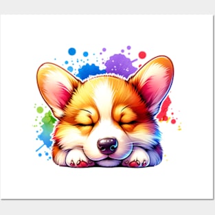 Dreamy Corgi Bliss Posters and Art